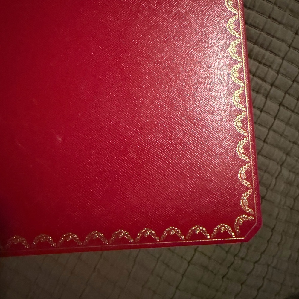 Cartier red and black watch presentation box with gold logo and a extra box - Picture 2 of 12
